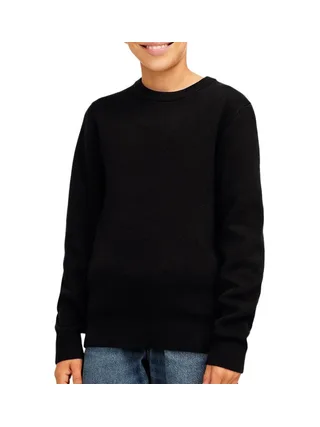 Pull Noir Garçon Jack & Jones Knit Neck 1