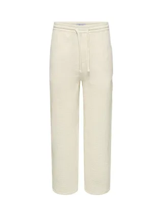 Pantalon Fluide Gaz de coton Écru Homme Only & Sons Onssinus 0158 1