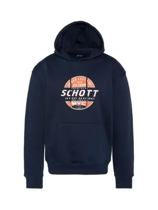 Sweat à Capuche Marine Homme Schott SWHUSTOUR 1