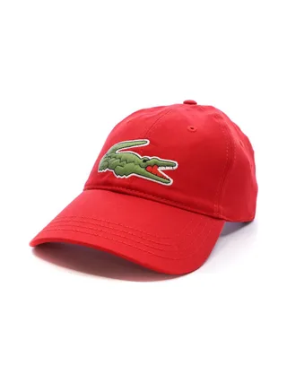 Casquette Rouge Mixte Lacoste Twill Big Croch 1