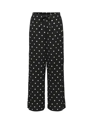 Pantalon fluide Beige/Noir à pois Femme JDY Ebbie 1