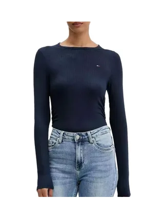 T-shirt Marine Femme Tommy Hilfiger Tjw Slim Ruched 1
