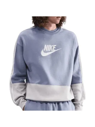 Sweat Gris/Bleu Homme Nike Fleece 1
