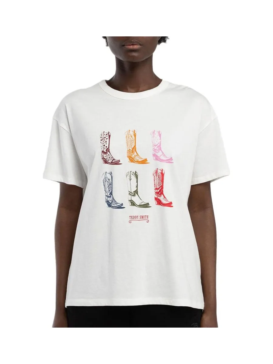 T-Shirt Blanc Femme Teddy Smith Leya 2