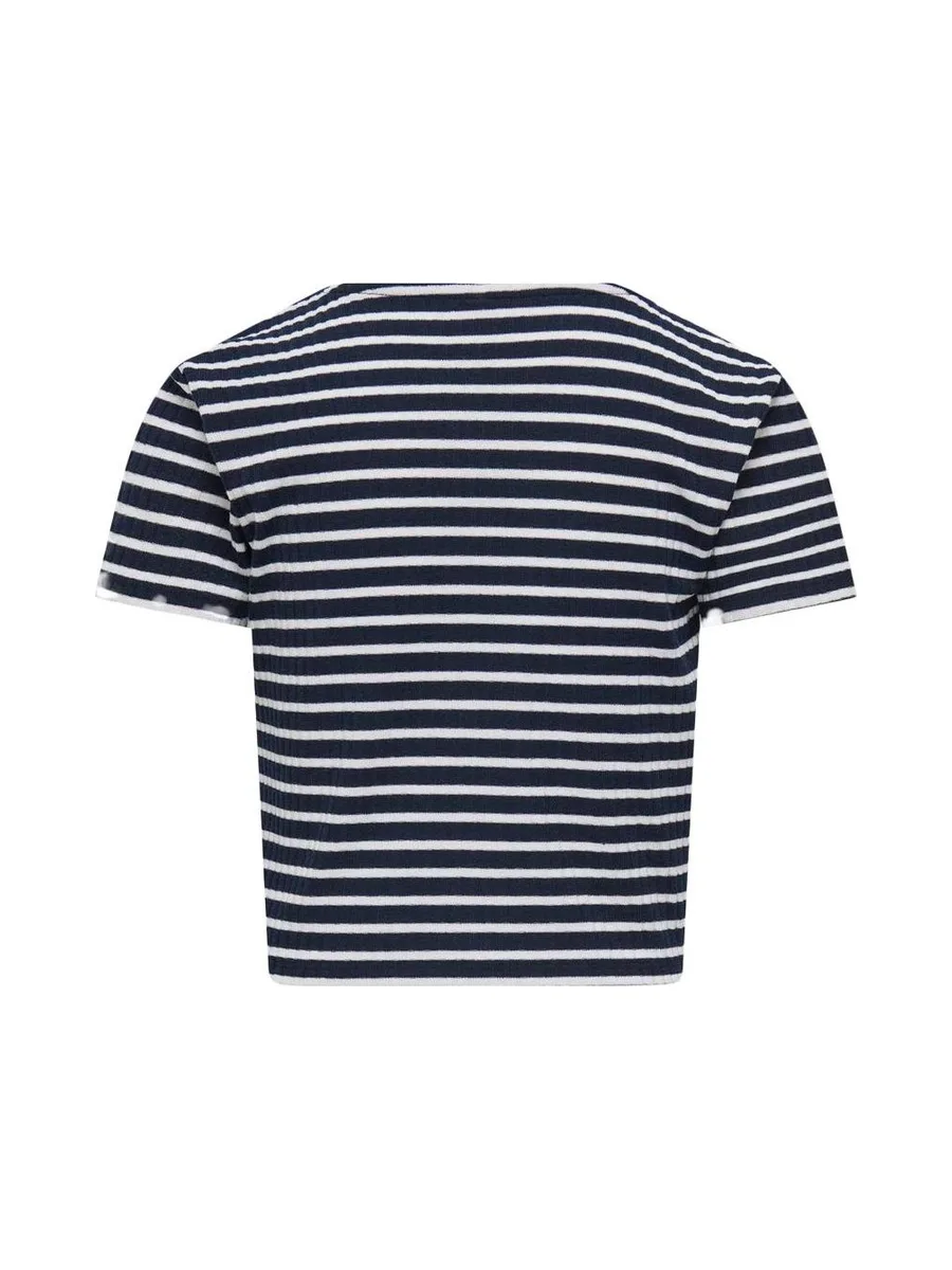 T-Shirt Marine/Blanc Fille Kids ONLY Kognella 3