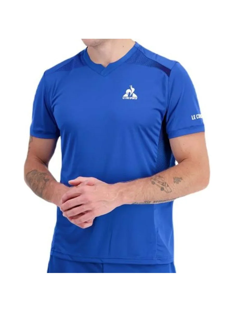T-Shirt Bleu Homme Le Coq Sportif Tennis Pro 1