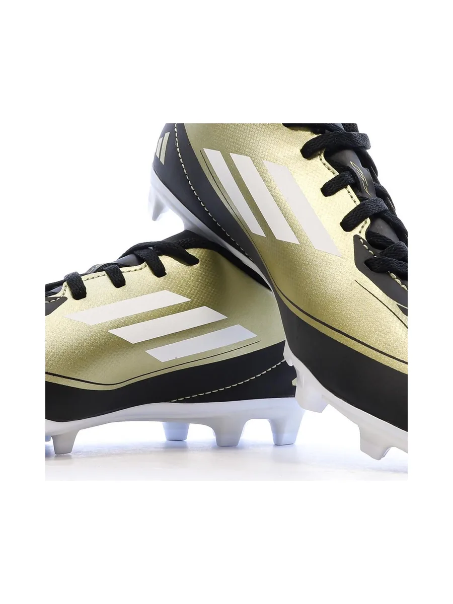 Chaussures de football Noires/Dorés Garçon Adidas Messi 7