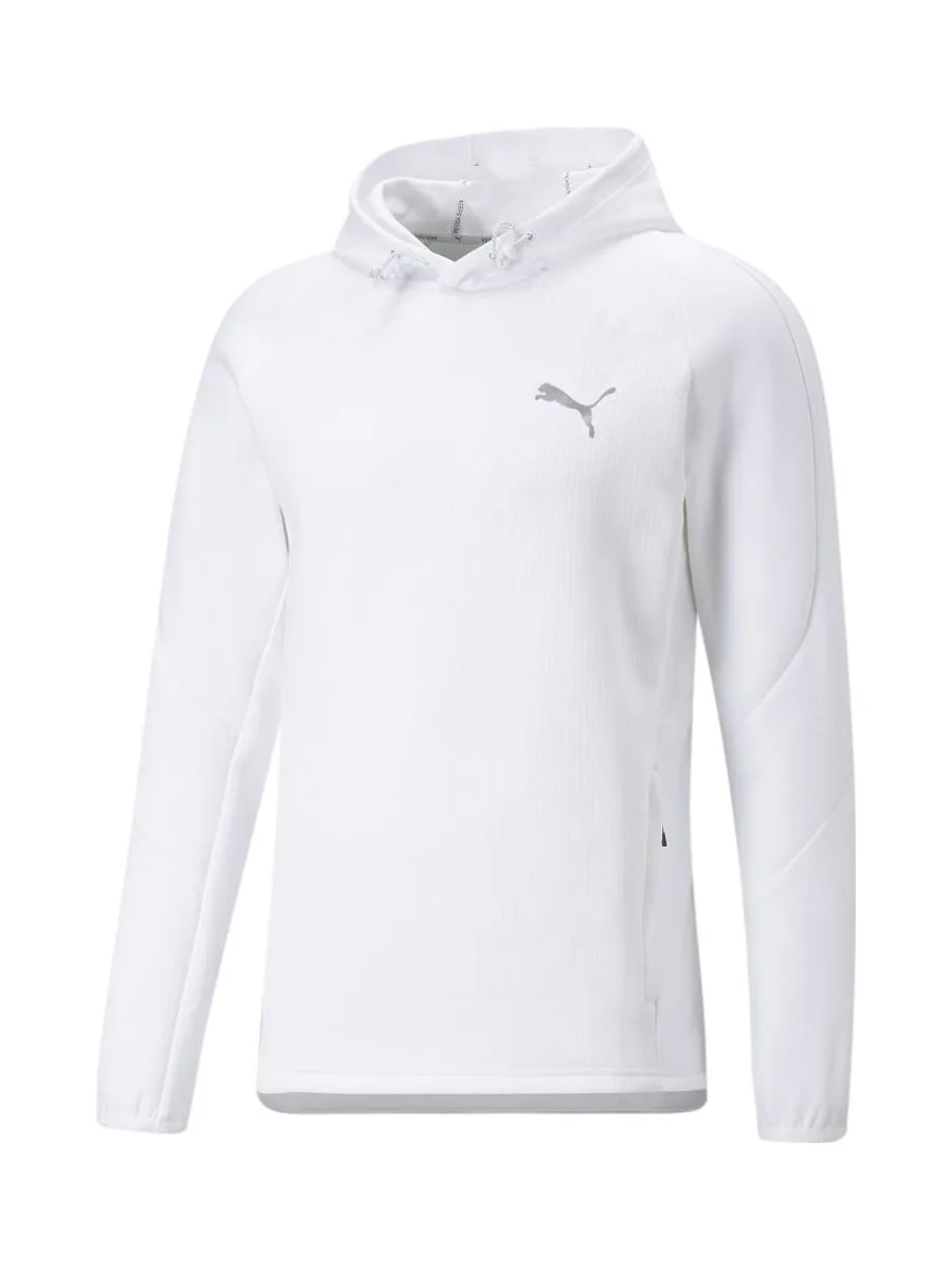 Sweat à Capuche Blanc Homme Puma Evostripe 2