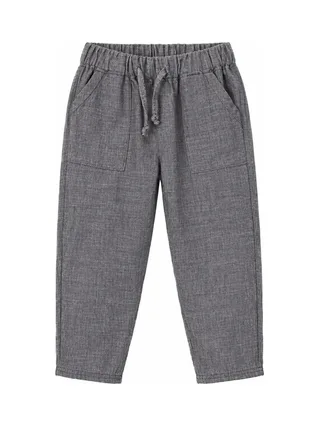 Pantalon Décontracté Gris Chiné Fille P'tit Mome Antoine 1