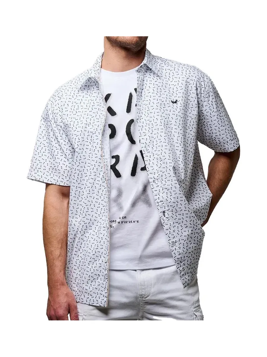 Chemise Blanche/Marine Homme Kaporal BLOCK 2