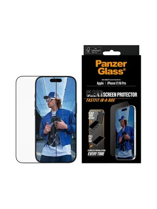 PanzerGlass ® Screen Protector iPhone 17 | iPhone 16 Pro | Ultra-Wide Fit w. FASTFIT IN-A-BOX 2