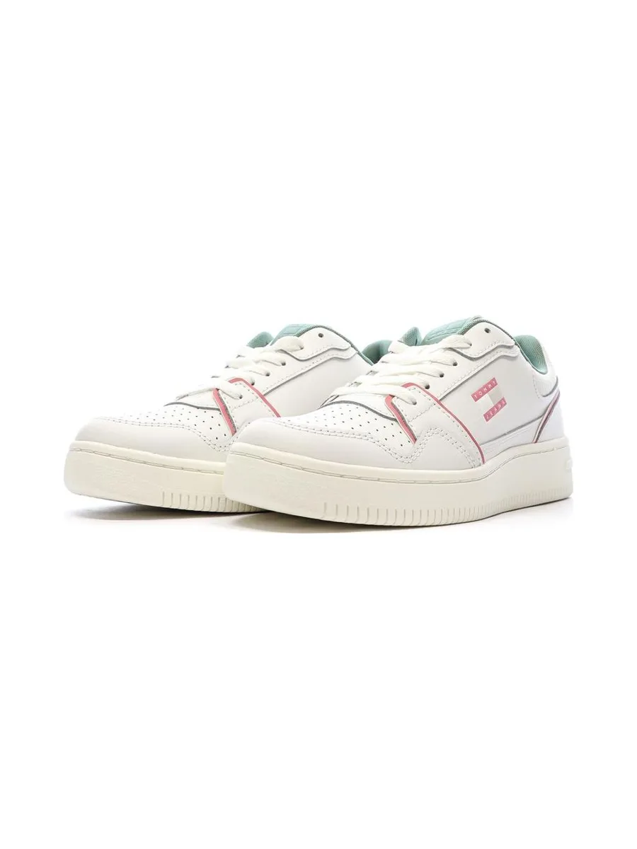 Baskets Blanches/Roses Femme Tommy Hilfiger Retro 7