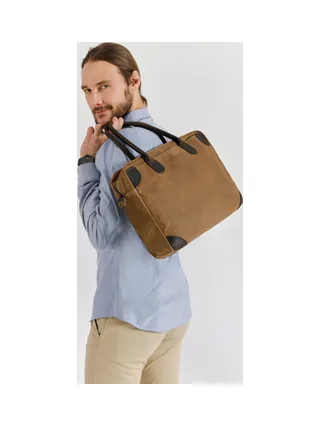 YANN - Sacoche en cuir véritable et toile enduite - Bleu 16