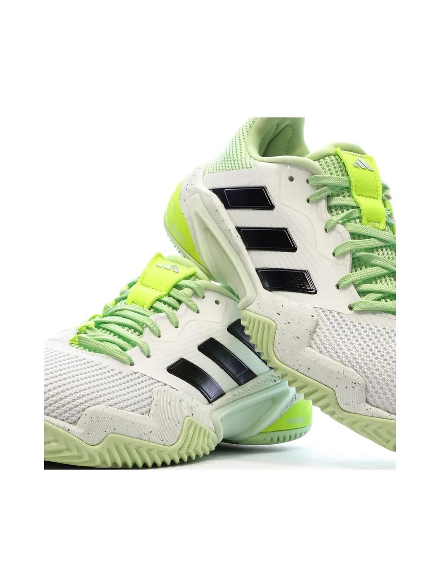 Chaussures de Tennis Vert/Blanc Adidas Barricade 13 8