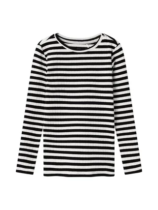 T-Shirt Manches Longues Noir/Blanc Fille Name it Fsuraja 1