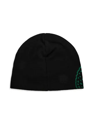 Bonnet Noir/Vert Homme Lacoste Broderie 2