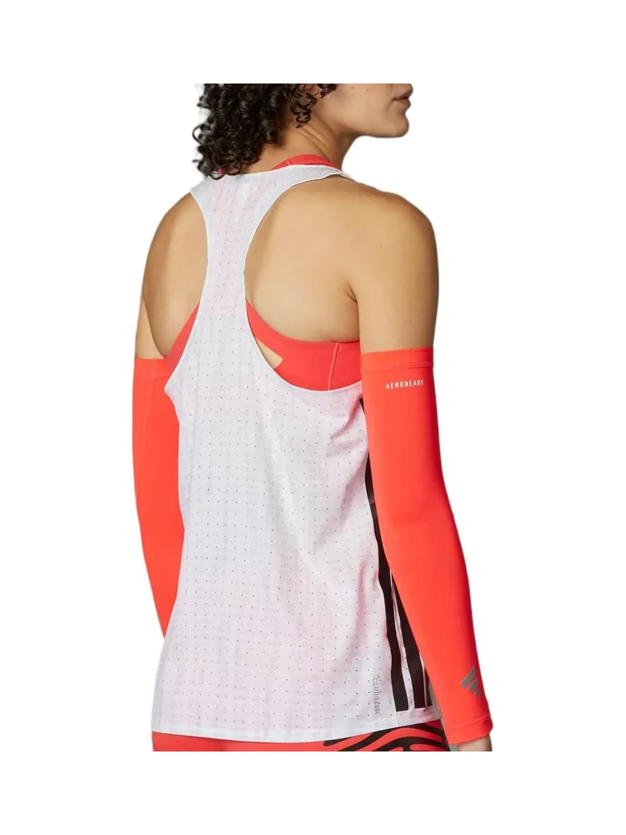 Débardeur Blanc/Noir Femme Adidas Adizero 4