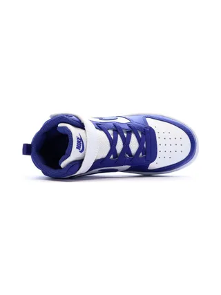Baskets Blanches/Bleu Garçon Nike Court Borough Mid 2 4