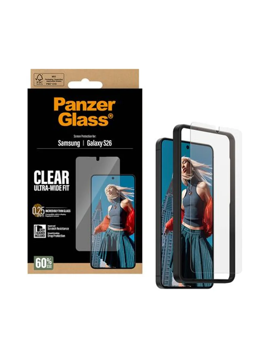 PanzerGlass ® Screen Protector Samsung Galaxy S26 | Ultra-Wide Fit w. EasyAligner 5