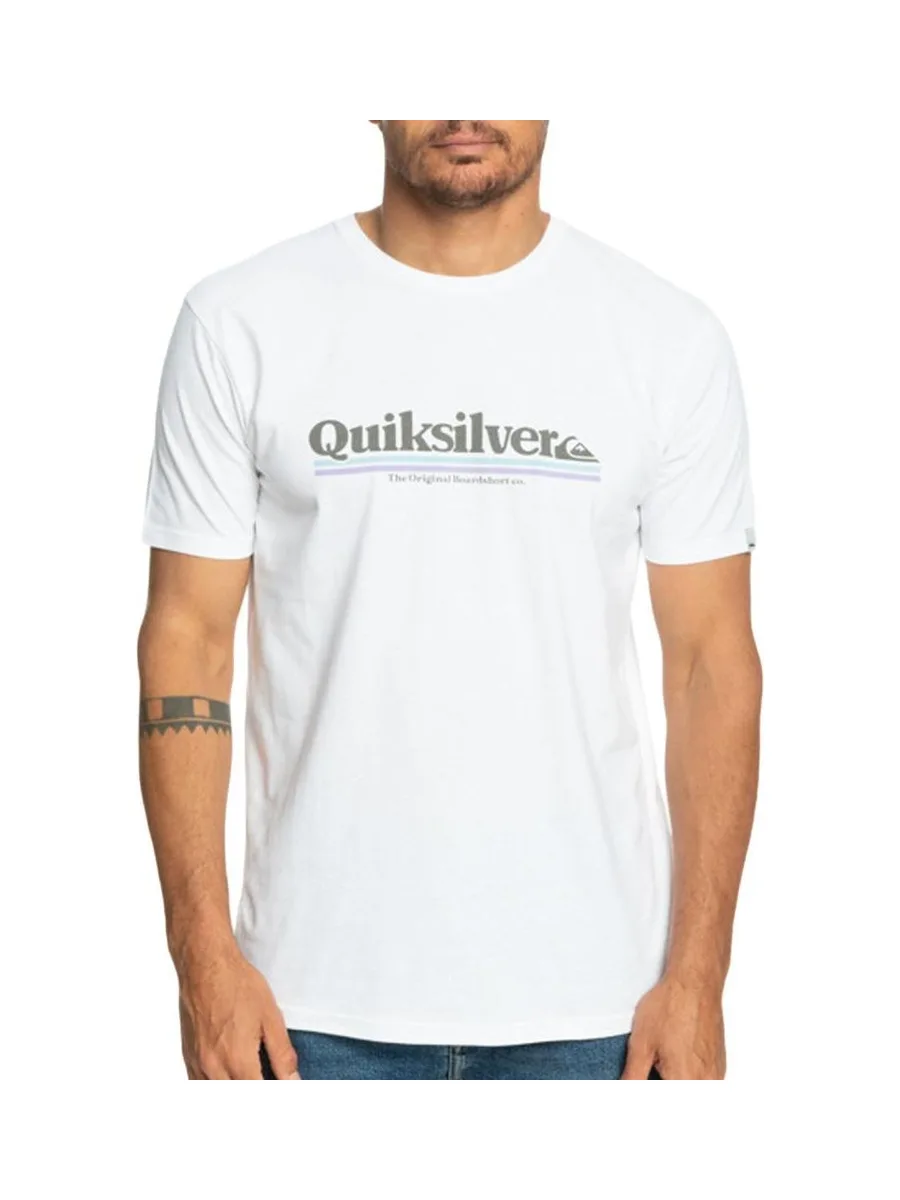 T-Shirt Blanc Homme Quiksilver Warpedframes 2