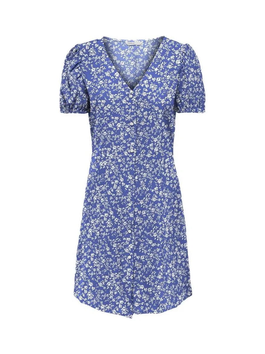 Robe Bleu/Blanche à fleurs Femme Only Nova 3