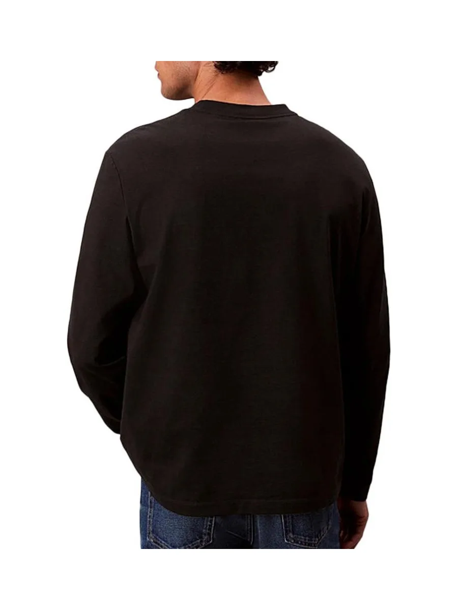 T-Shirt Manches Longues Noir Homme Calvin Klein Jeans Standard 3