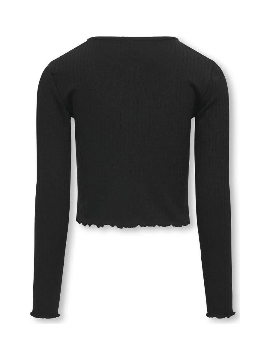 T-Shirt Manches Longues Noire Fille Kids ONLY Kognella 3
