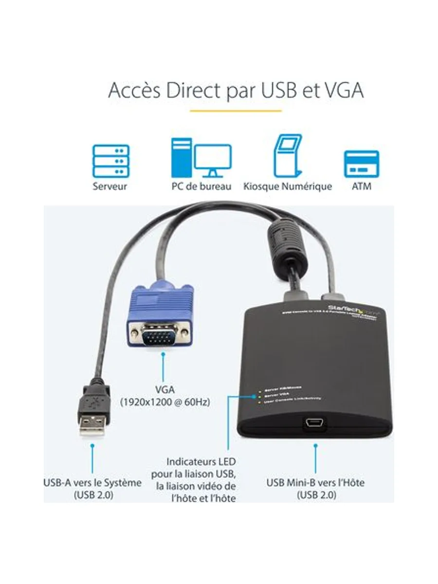 KVM Console to USB Laptop Crash Cart 9