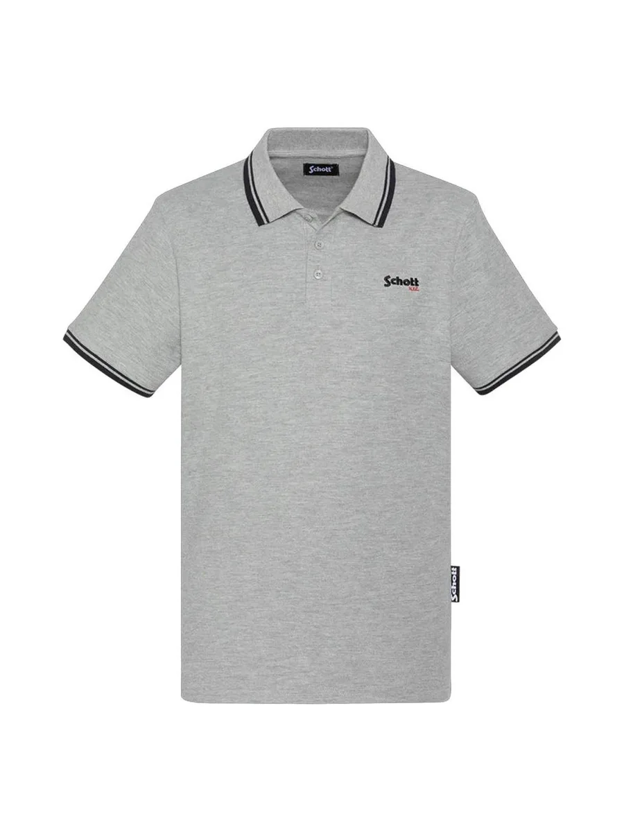 Polo Gris Homme Schott PSWILL2 2