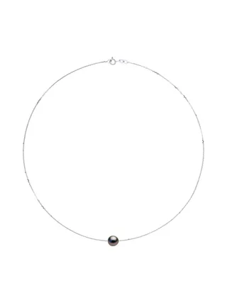Collier Véritable Perle de Tahiti Ronde 8-9 mm — Argent 925 Millièmes Rhodié — 42 cm 3