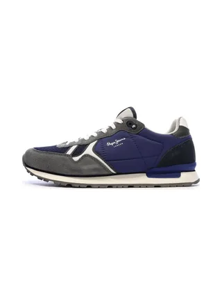 Baskets Gris/Bleu Homme Pepe Jeans Brit Mixt 1