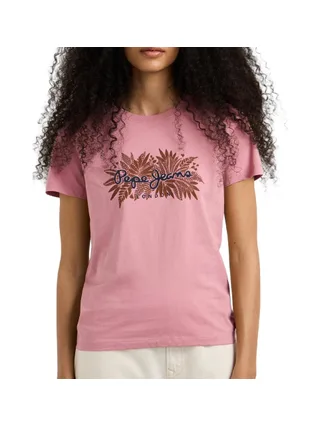 T-Shirt Rose Femme Pepe jeans Cristina 1