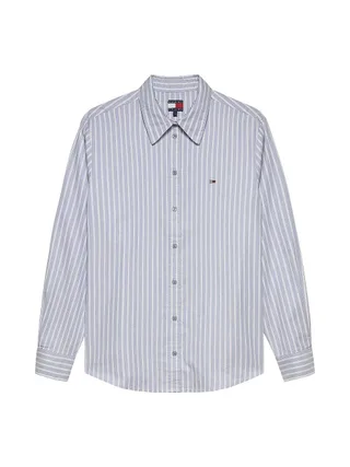 Chemise Bleu Foncé à rayures Femme Tommy Hilfiger Oxford 1