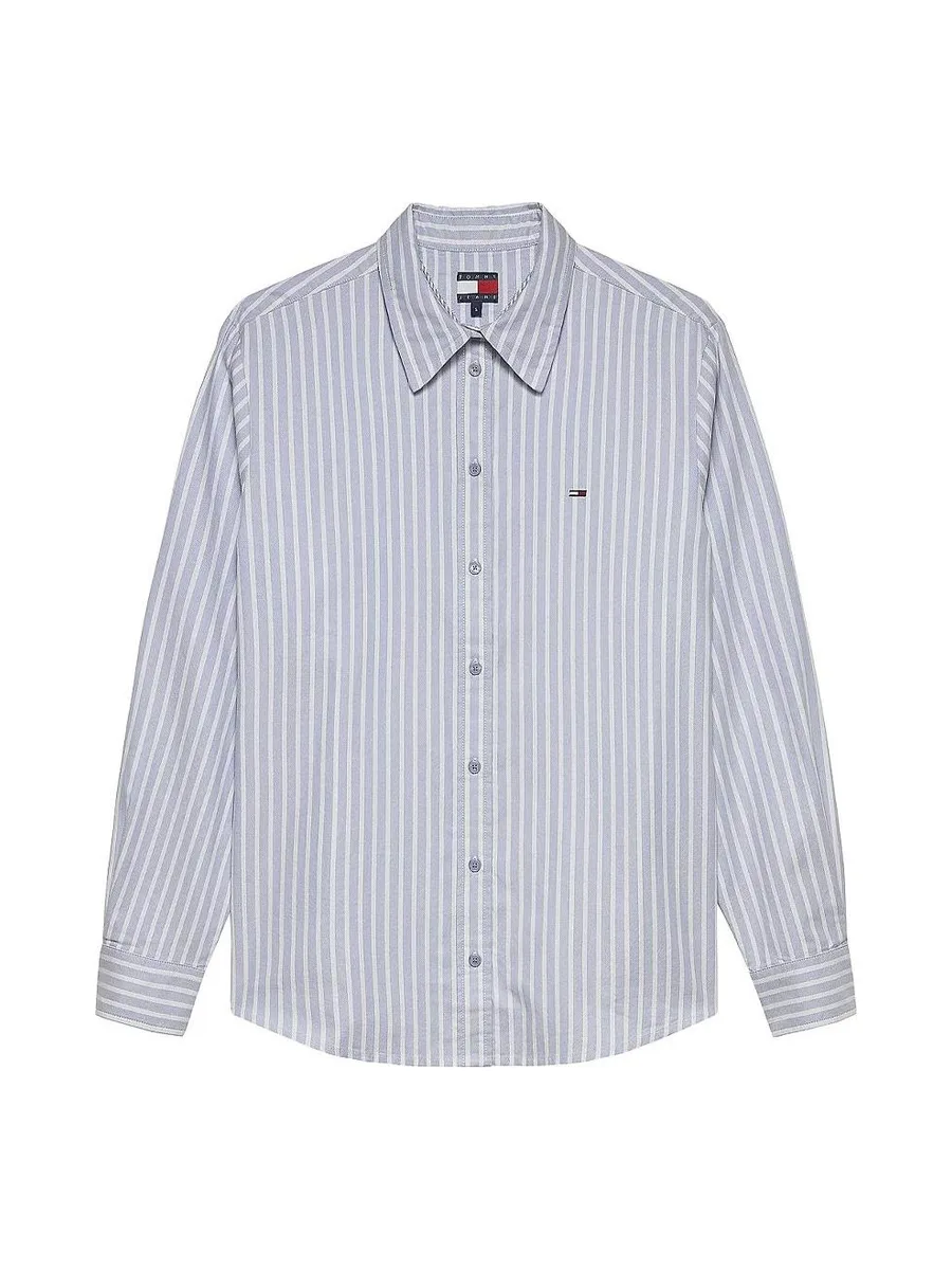Chemise Bleu Foncé à rayures Femme Tommy Hilfiger Oxford 2
