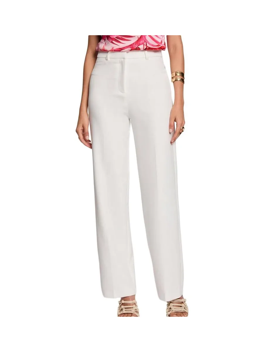 Pantalons fluide Blanc Femme Morgan Uni 2