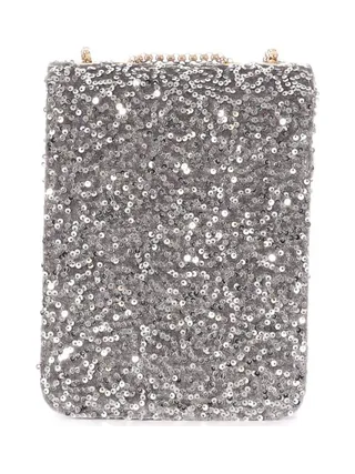 Sac Bandoulière Sequins Argenté Stella Green Telephone 2