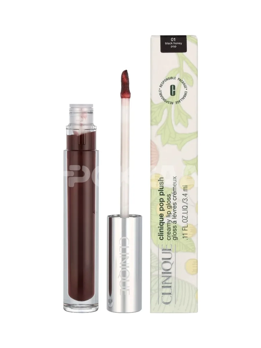Clinique Pop Plush Creamy Lip Gloss 3.4ml - #01 Black Honey Pop 1