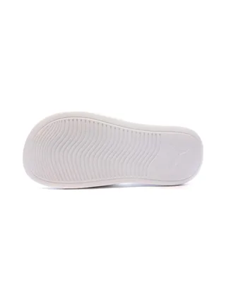 Claquettes Blanche/Argenté Femme Puma Popcat 20 Irridescent 2