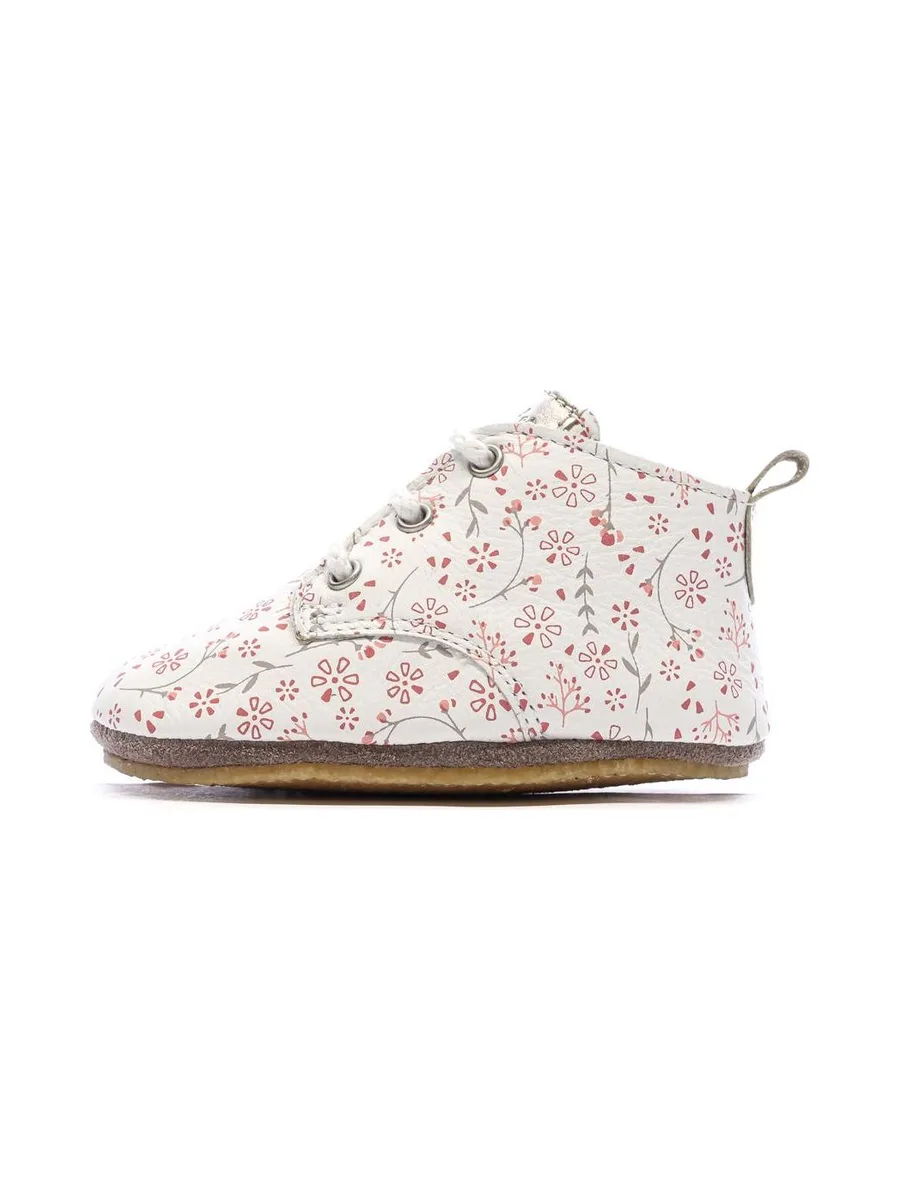 Chaussons Blanc à Fleurs Fille Aster Layas 2