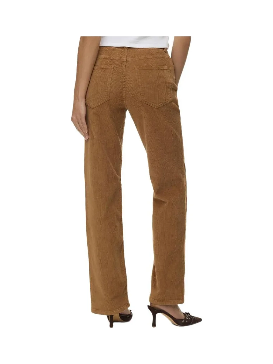 Pantalon Velours Marron Femme Vero Moda Melisa Straight 3