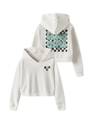 Sweat à Capuche Blanc Fille Name it Tara 2