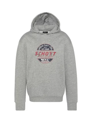 Sweat à Capuche Gris Homme Schott SWHUSTOUR 1