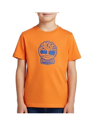 T-Shirt Orange Garçon Timberland T60422 Nectarine 1