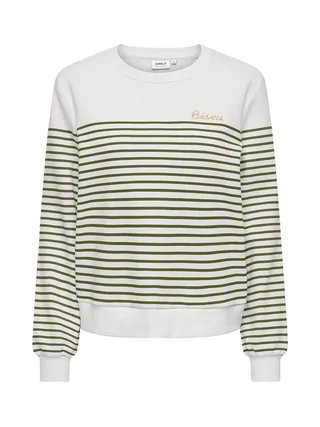 Sweat Blanc/Vert Femme Only Bine 1