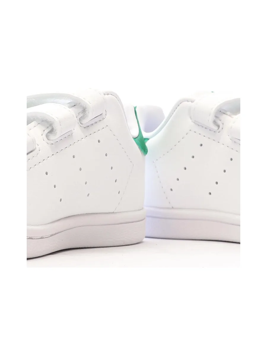 Baskets Blanches/Vertes Garçon/Fille Adidas Stan Smith 8