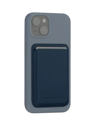 Leather wallet with MagSafe Blue 7
