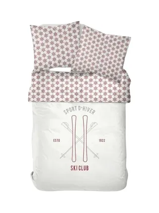Parure de lit imprimé Flocon coton Today Ski Club 220x240 1