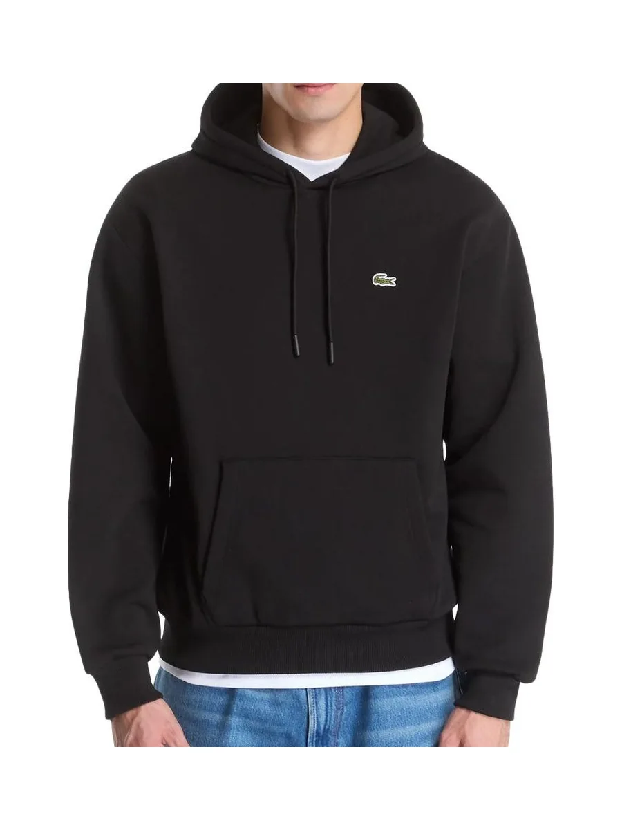 Sweat à Capuche Noir Homme Lacoste SH8863 2
