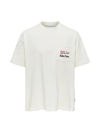 T-shirt Blanc Homme Only & Sons Diego 3
