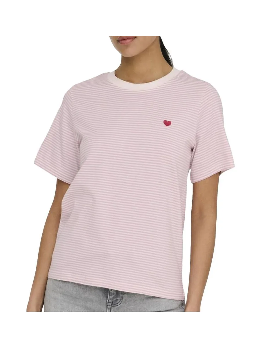 T-shirt Rose/Rayures Femme JDY Pisa 1